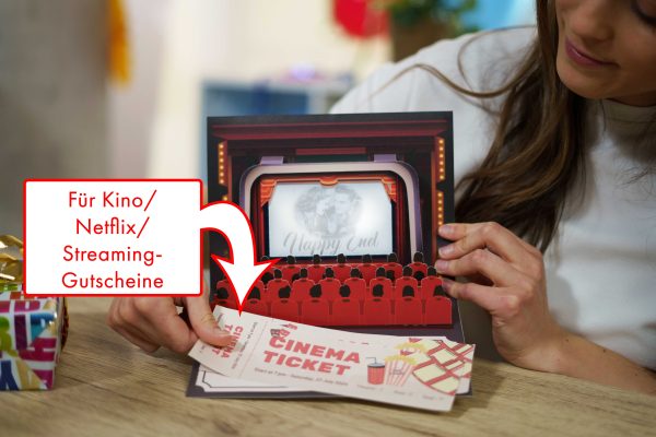bentino PopUp Geburtstagskarte mit Musik  Kino  Zu verkaufen – Bild 3