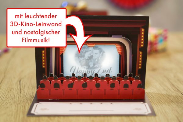 bentino PopUp Geburtstagskarte mit Musik  Kino  Zu verkaufen – Bild 2