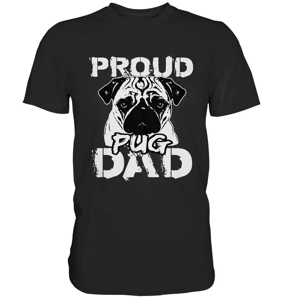 Hundepapa. Proud Pug Dad. Mops Hunde – Premium Shirt Verkauf